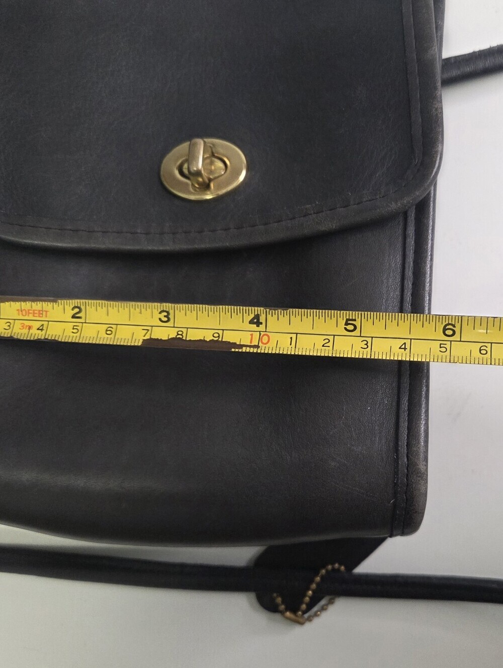 Vintage Coach Black Scooter Leather Crossbody Bag Made In USA 9893 - Picture 14 of 15